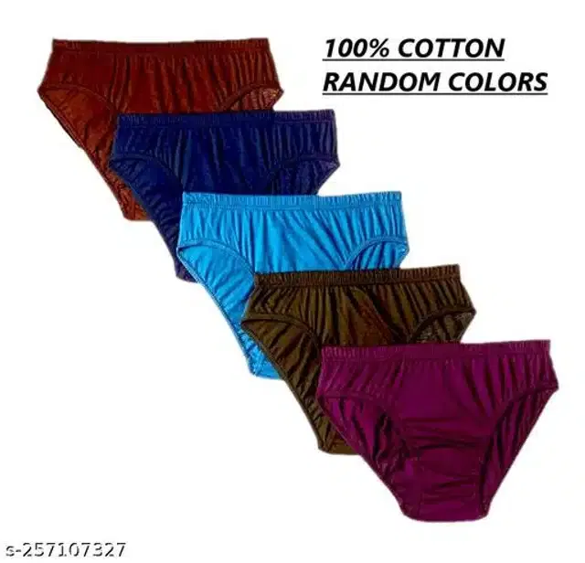 Cotton Briefs for Women (Assorted, L) (Pack of 5)