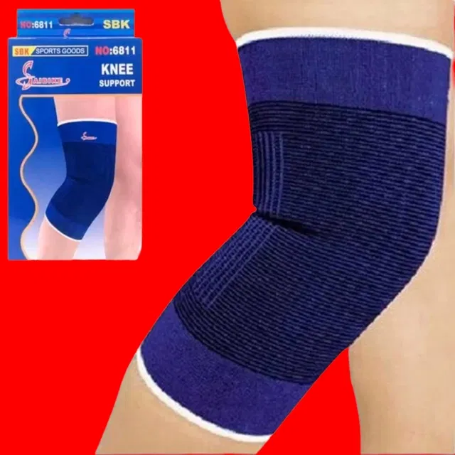 Polyester Solid Knee Sleeves for Women (Blue, Set of 1)