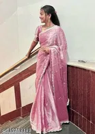 JImmy Choo Saree for Women, Pink 