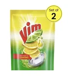 Vim Dishwash Liquid Gel - Lemon 2X130 ml (Pack of 2)