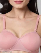 Cotton Blend Solid Lingerie Set for Women 