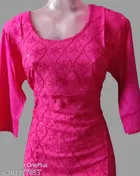 Cotton Blend Embroidered Kurti for Women 