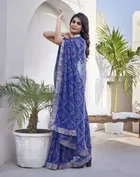 Georgette Printed Saree for Women 