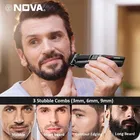 Nova NHT 1074 USB Runtime: 30 min Trimmer for Men [Black and Silver]
