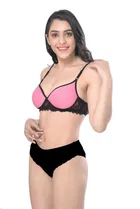 Pibu वीमेन कॉटन ब्रा पैंटी सेट 