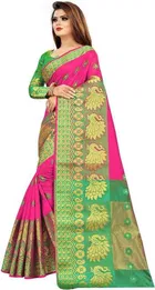 Trendy Banarasi Saree with Blouse Piece For Women 
