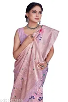 Cotton Linen Zari Woven Saree for Women 