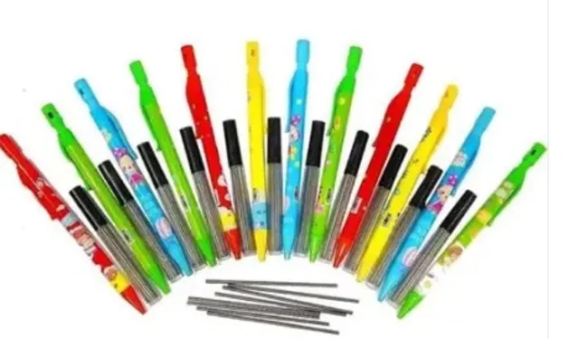 Posshe 2 mm Pencils with Led Refills for Kids (Multicolor, Set of 8)