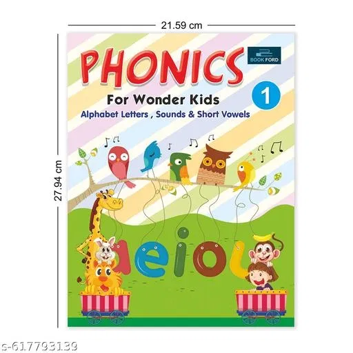 Phonics For Wonder Kids (Set of 2) – Early Learning Activity Books to Build Reading, Writing & Language Skills, English Alphabet, Vocabulary, Sight Words, Letter Recognition & Phonics Fun for Preschool and Kindergarten Kids