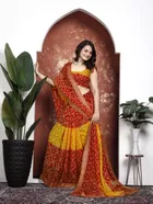 Georgette Bandhini Saree for Women 