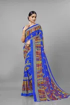 Georgette Printed Saree for Women 