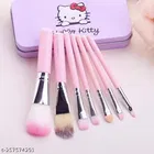Women's & Girl's 7 Pcs  Pink Makeup Brushes Set for Makeup - 