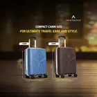 VIP Aristocrat 22 Inch [Small] Cabin Trolley Bag with Premium Gift Packing Box & 360° Spinner 8 Wheels, Brown