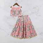 Rayon Printed Lehenga with Choli for Girls 