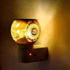 Glass Electric Camphor Diffuser & Ganesh Ji Om Aroma Burner Night Lamp and Wooden swastik Kapoor Dani 