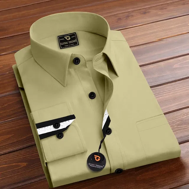 Full Sleeves Shirt for Men (Mint Green, XXL)