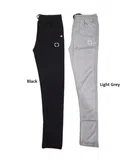 Polyester Solid Trousers for Men (Pack of 2) (Grey & Black, S)