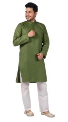 Embroided Kurta Set for Men, Dark Green (M)