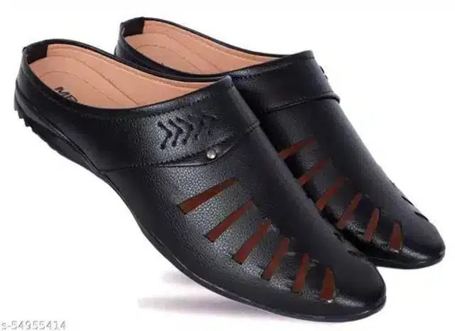 Sandals for Men (Black, 10)