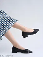 Shoetopia Ballerinas Black Solid IND-6
