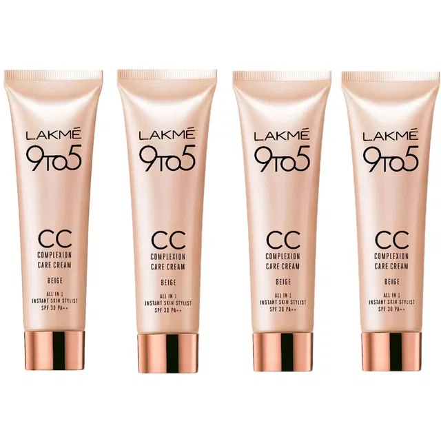 Lakmé 9 To 5 Cc Cream (Beige, 9 g) (Pack of 4)