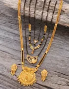 Combo of 4 Pcs Mangalsutras with Earrings Set for Women 