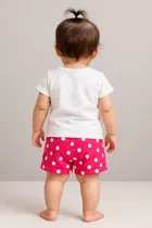 Cotton Blend Printed Clothings Set for Girls 