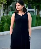 Rayon Printed Kurta with Pant for Women, Black & White 