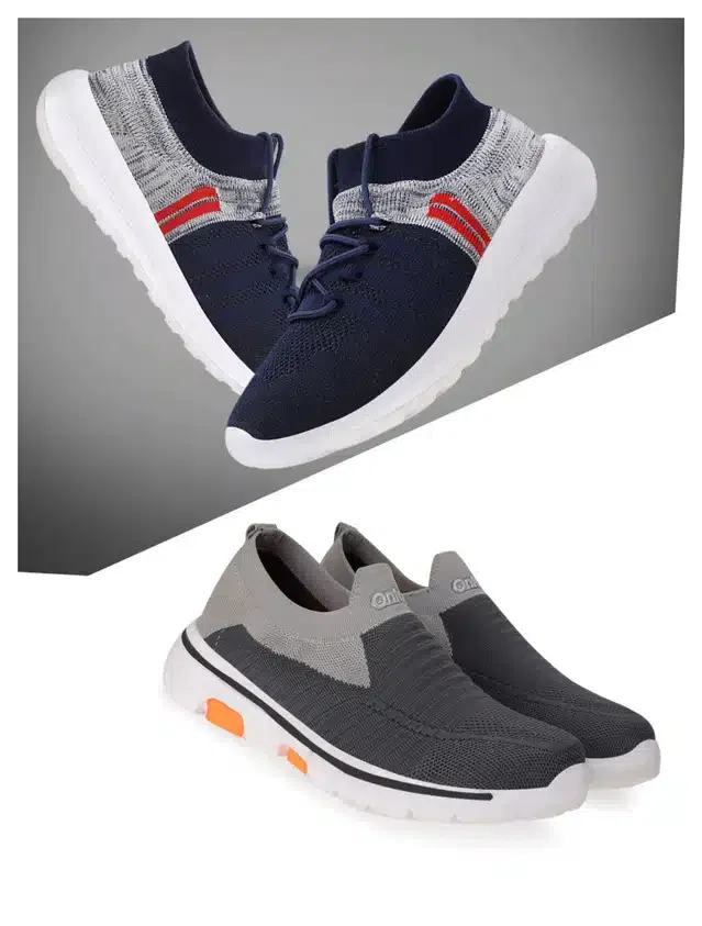 Casual Shoes for Men (Pack of 2) (Multicolour, 8)
