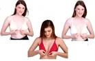 Cotton Blend Solid Non-Padded Front Open Bras for Women 