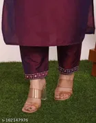 Art Silk Embroidered Kurta with Pant & Dupatta for Women 