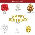 Red & Gold Theme 8th Birthday Balloon Decoration Kit , Multicolor, Pack Of 68