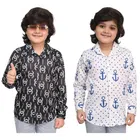 Full Sleeves Printed Shirt for Boys (Multicolor, 5-6 Years) (Pack of 2)