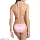 Satin Solid Babydoll for Women, Pink 