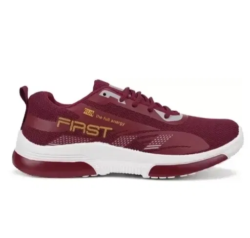 First Sports Shoes For Men (Maroon, 9)