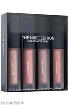 Nude Edition h-U-d-A Quality Long Lasting Kiss Proof Beauty Lipstick m-A-c Combo Set of 4 Lipstick  