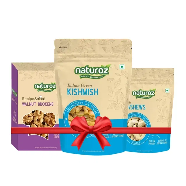 Naturoz Combo (Raisin 500 g + Cashew 250 g + Walnut Broken 250 g)