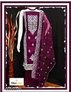 Chanderi Cotton Embroidered Punjabi/All Over Suits for Women 