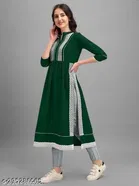 Naira Cut Rayon Embellished Kurti for Women 
