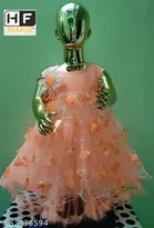 Net Sleeveless Dress for Girls 
