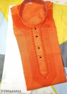 Cotton Embroidered Kurta with Pyjama for Men 