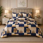 Simple Home 120TC Geometry Queen Bedsheet 88x96inch Multicolor