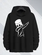 Fleece Printed Hoodie for Men 