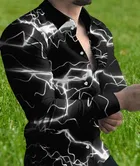 Lycra Printed Shirt For Men, Grey 