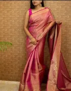 Cotton Silk Zari Woven Saree for Women 
