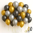 50 Pieces Metallic Balloons Of Golden 