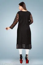 Net Kurti for Women,  Black  