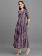 Crepe Printed Anarkali Kurti for Women 