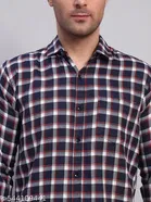 Cotton Blend Checked Shirts for Men, Multicolor 