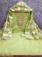 Silk Blend Embroidered Punjabi Suits for Women 